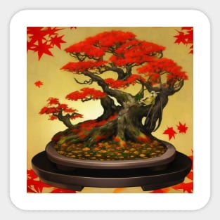 Bonsai Japanese Vintage Retro Sticker